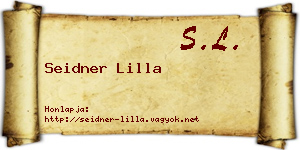 Seidner Lilla névjegykártya